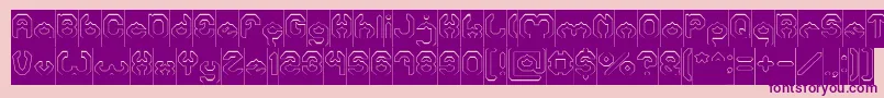 BizzareHollowInverse Font – Purple Fonts on Pink Background