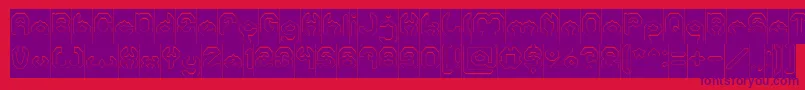 BizzareHollowInverse Font – Purple Fonts on Red Background