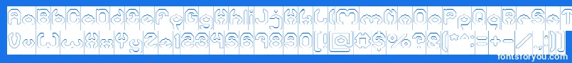 BizzareHollowInverse Font – White Fonts on Blue Background