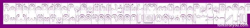 BizzareHollowInverse Font – White Fonts on Purple Background