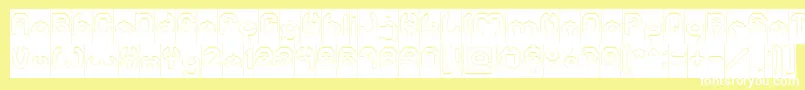 BizzareHollowInverse Font – White Fonts on Yellow Background