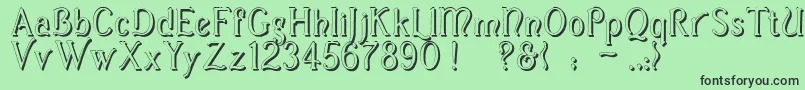 CasuaS Font – Black Fonts on Green Background