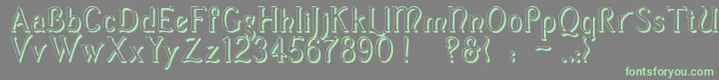 CasuaS Font – Green Fonts on Gray Background