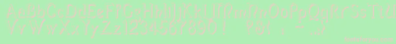 CasuaS Font – Pink Fonts on Green Background