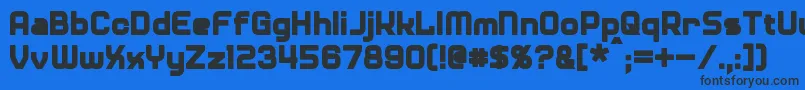 DinerBold Font – Black Fonts on Blue Background