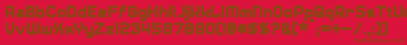 DinerBold Font – Brown Fonts on Red Background