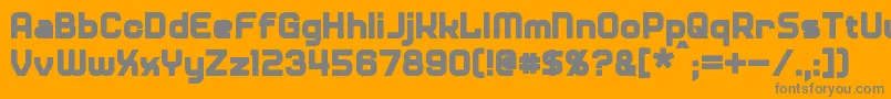 DinerBold Font – Gray Fonts on Orange Background