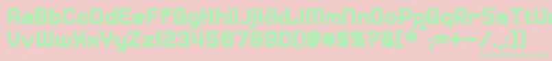 DinerBold Font – Green Fonts on Pink Background