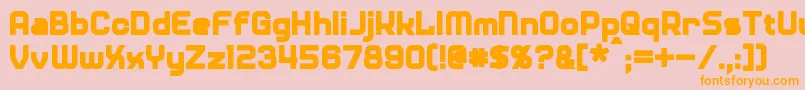 DinerBold Font – Orange Fonts on Pink Background