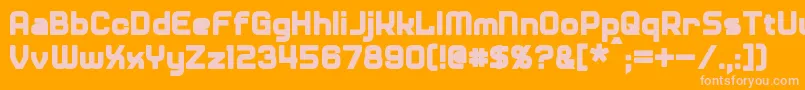 DinerBold Font – Pink Fonts on Orange Background