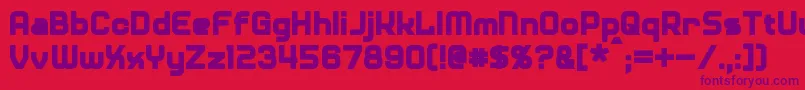 DinerBold Font – Purple Fonts on Red Background