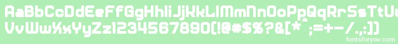 DinerBold Font – White Fonts on Green Background