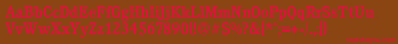 CalgaryserialMediumRegular Font – Red Fonts on Brown Background
