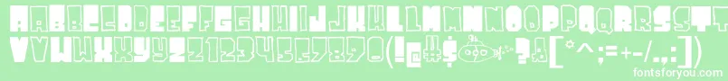 TuskeySan Font – White Fonts on Green Background