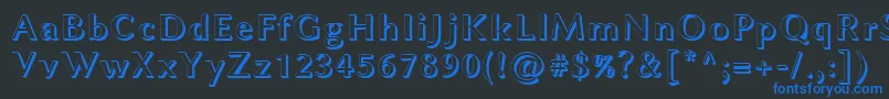 LinbiolinumAwb Font – Blue Fonts on Black Background