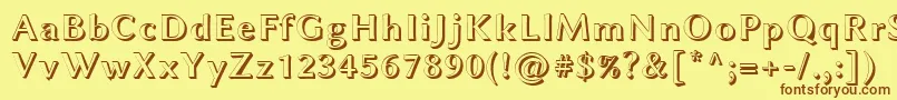 LinbiolinumAwb Font – Brown Fonts on Yellow Background