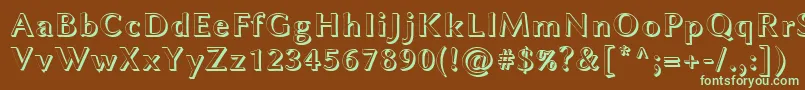 Шрифт LinbiolinumAwb – зелёные шрифты на коричневом фоне