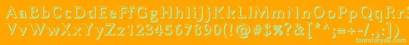 LinbiolinumAwb Font – Green Fonts on Orange Background