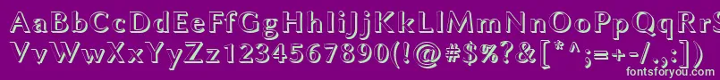 LinbiolinumAwb Font – Green Fonts on Purple Background