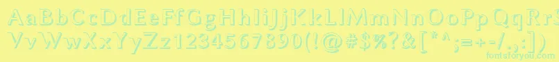 LinbiolinumAwb Font – Green Fonts on Yellow Background