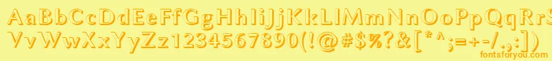 LinbiolinumAwb Font – Orange Fonts on Yellow Background