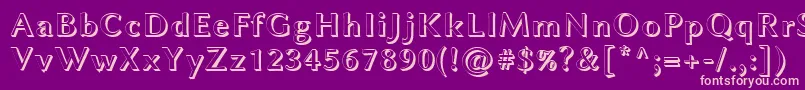 LinbiolinumAwb Font – Pink Fonts on Purple Background