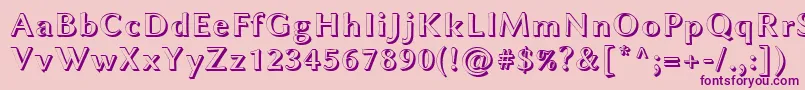 LinbiolinumAwb Font – Purple Fonts on Pink Background