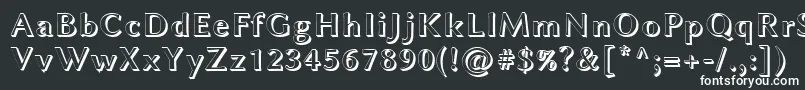 フォントLinbiolinumAwb – 黒い背景に白い文字