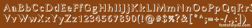 Шрифт LinbiolinumAwb – белые шрифты на коричневом фоне