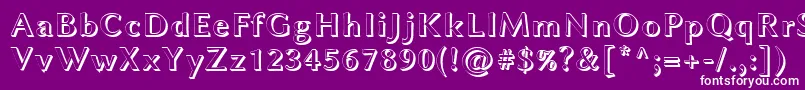 LinbiolinumAwb Font – White Fonts on Purple Background