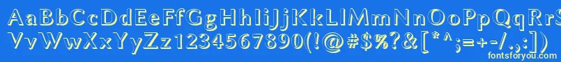 LinbiolinumAwb Font – Yellow Fonts on Blue Background