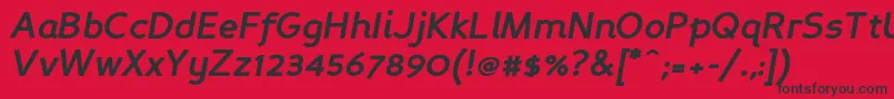 Persanbi Font – Black Fonts on Red Background