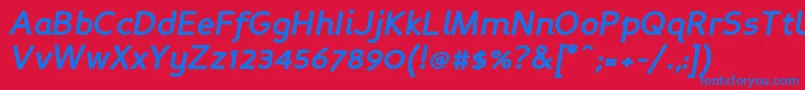 Persanbi Font – Blue Fonts on Red Background