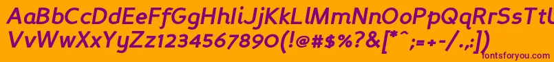 Persanbi Font – Purple Fonts on Orange Background