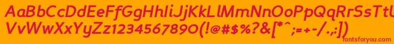 Persanbi Font – Red Fonts on Orange Background