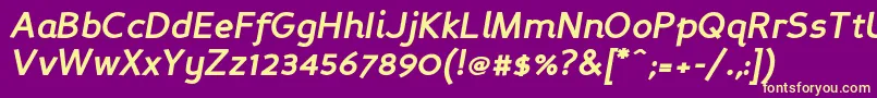 Persanbi Font – Yellow Fonts on Purple Background