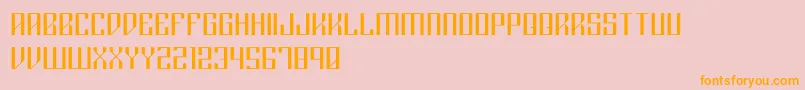 Rigormortislight Font – Orange Fonts on Pink Background