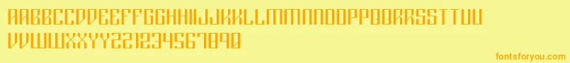 Rigormortislight Font – Orange Fonts on Yellow Background