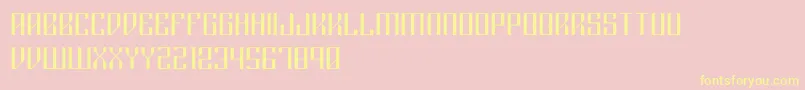 Rigormortislight Font – Yellow Fonts on Pink Background