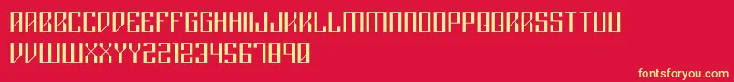 Rigormortislight Font – Yellow Fonts on Red Background