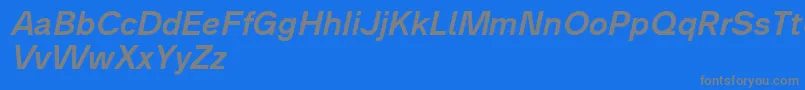 Analogue66mediumoblique Font – Gray Fonts on Blue Background