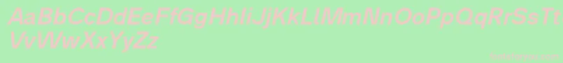 Шрифт Analogue66mediumoblique – розовые шрифты на зелёном фоне