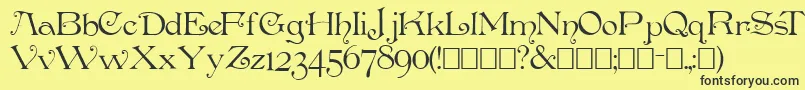 Penshurst Font – Black Fonts on Yellow Background