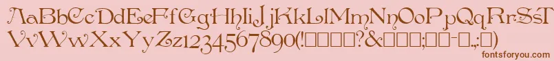 Penshurst Font – Brown Fonts on Pink Background