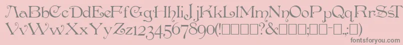 Penshurst Font – Gray Fonts on Pink Background