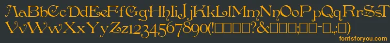 Penshurst Font – Orange Fonts on Black Background