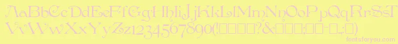 Penshurst Font – Pink Fonts on Yellow Background