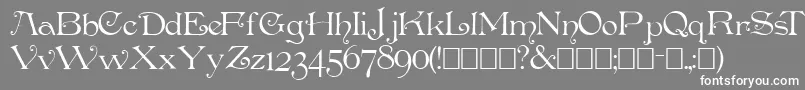 Penshurst Font – White Fonts on Gray Background