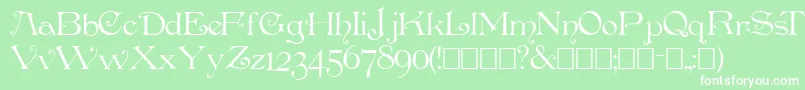 Penshurst Font – White Fonts on Green Background