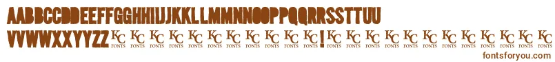 Шрифт Mediablackoutdemo – коричневые шрифты на белом фоне